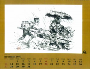 Laxman er Calcutta nea calendar 12